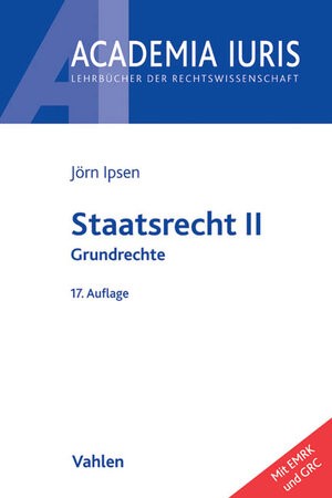 Buchcover Staatsrecht II | Jörn Ipsen | EAN 9783800648061 | ISBN 3-8006-4806-7 | ISBN 978-3-8006-4806-1