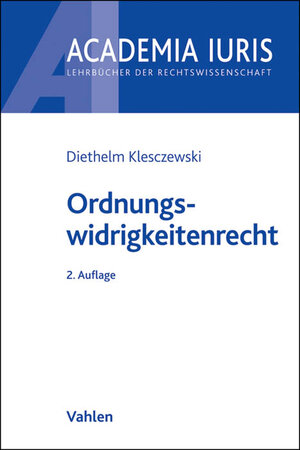Buchcover Ordnungswidrigkeitenrecht | Diethelm Klesczewski | EAN 9783800649938 | ISBN 3-8006-4993-4 | ISBN 978-3-8006-4993-8