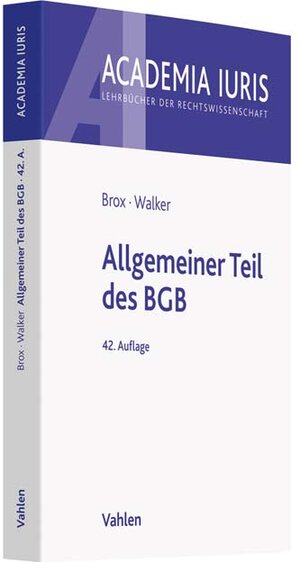 Buchcover Allgemeiner Teil des BGB | Hans Brox | EAN 9783800656981 | ISBN 3-8006-5698-1 | ISBN 978-3-8006-5698-1