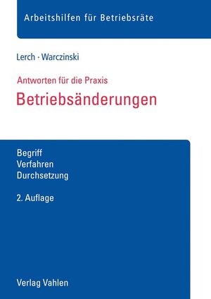 Buchcover Betriebsänderungen | Sascha Lerch | EAN 9783800661626 | ISBN 3-8006-6162-4 | ISBN 978-3-8006-6162-6