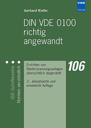 Buchcover DIN VDE 0100 richtig angewandt | Gerhard Kiefer | EAN 9783800730001 | ISBN 3-8007-3000-6 | ISBN 978-3-8007-3000-1