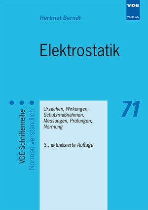 Buchcover Elektrostatik | H. Berndt | EAN 9783800730490 | ISBN 3-8007-3049-9 | ISBN 978-3-8007-3049-0