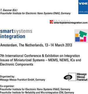 Buchcover smart systems integration 2013 Amsterdam, The Netherlands, 13-14 March, 2013  | EAN 9783800734900 | ISBN 3-8007-3490-7 | ISBN 978-3-8007-3490-0