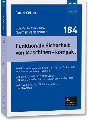Buchcover Funktionale Sicherheit von Maschinen – kompakt | Patrick Gehlen | EAN 9783800759026 | ISBN 3-8007-5902-0 | ISBN 978-3-8007-5902-6