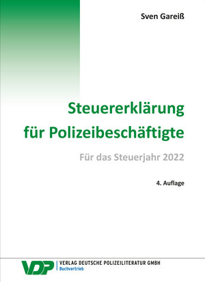 Buchcover Steuererklärung für Polizeibeschäftigte | Sven Gareiß | EAN 9783801109219 | ISBN 3-8011-0921-6 | ISBN 978-3-8011-0921-9