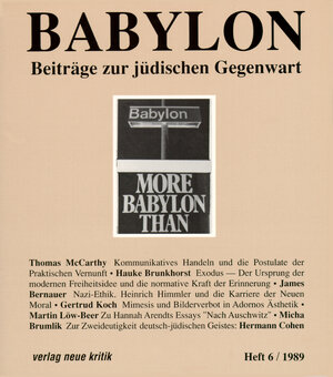 Buchcover Babylon / Babylon 6  | EAN 9783801502348 | ISBN 3-8015-0234-1 | ISBN 978-3-8015-0234-8