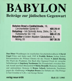 Buchcover Babylon / Babylon 15  | EAN 9783801502935 | ISBN 3-8015-0293-7 | ISBN 978-3-8015-0293-5