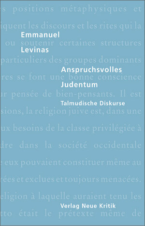 Buchcover Anspruchsvolles Judentum | Emmanuel Levinas | EAN 9783801503789 | ISBN 3-8015-0378-X | ISBN 978-3-8015-0378-9