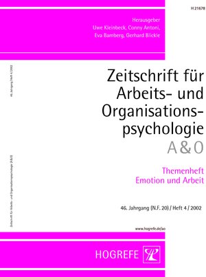 Buchcover Themenheft Emotion und Arbeit  | EAN 9783801716721 | ISBN 3-8017-1672-4 | ISBN 978-3-8017-1672-1