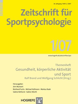Buchcover Zeitschrift für Sportpsychologie  | EAN 9783801720674 | ISBN 3-8017-2067-5 | ISBN 978-3-8017-2067-4