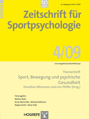 Buchcover Zeitschrift für Sportpsychologie  | EAN 9783801722791 | ISBN 3-8017-2279-1 | ISBN 978-3-8017-2279-1
