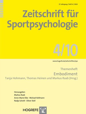 Buchcover Zeitschrift für Sportpsychologie  | EAN 9783801723774 | ISBN 3-8017-2377-1 | ISBN 978-3-8017-2377-4