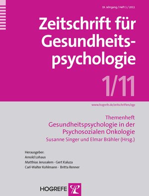 Buchcover Zeitschrift für Gesundheitspsychologie  | EAN 9783801723835 | ISBN 3-8017-2383-6 | ISBN 978-3-8017-2383-5