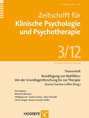 Buchcover Bewältigung von Notfällen: Von der Grundlagenforschung bis zur Therapie  | EAN 9783801724627 | ISBN 3-8017-2462-X | ISBN 978-3-8017-2462-7