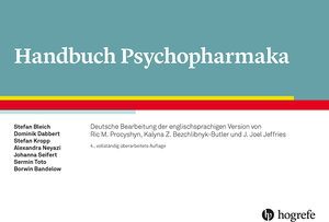 Buchcover Handbuch Psychopharmaka | Stefan Bleich | EAN 9783801730192 | ISBN 3-8017-3019-0 | ISBN 978-3-8017-3019-2