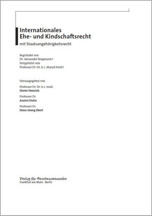 Buchcover Internationales Ehe- und Kindschaftsrecht mit Staatsangehörigkeitsrecht  | EAN 9783801912406 | ISBN 3-8019-1240-X | ISBN 978-3-8019-1240-6