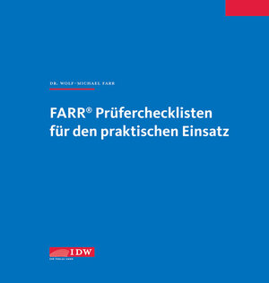 Buchcover FARR Prüferchecklisten für den praktischen Einsatz - Abonnementbezug | Wolf-Michael Farr | EAN 9783802110030 | ISBN 3-8021-1003-X | ISBN 978-3-8021-1003-0