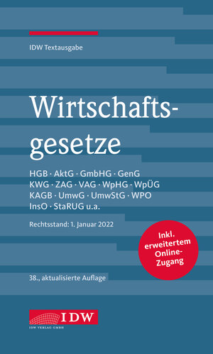 Buchcover Wirtschaftsgesetze 2022  | EAN 9783802125942 | ISBN 3-8021-2594-0 | ISBN 978-3-8021-2594-2