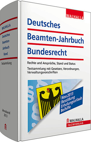 Buchcover Deutsches Beamten-Jahrbuch Bundesrecht Taschenausgabe 2013 | Walhalla Walhalla Fachredaktion | EAN 9783802910081 | ISBN 3-8029-1008-7 | ISBN 978-3-8029-1008-1