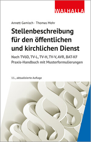 Buchcover Stellenbeschreibung für den öffentlichen und kirchlichen Dienst | Annett Gamisch | EAN 9783802915246 | ISBN 3-8029-1524-0 | ISBN 978-3-8029-1524-6