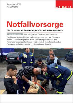 Buchcover Zeitschrift Notfallvorsorge Heft 01/2016  | EAN 9783802921735 | ISBN 3-8029-2173-9 | ISBN 978-3-8029-2173-5