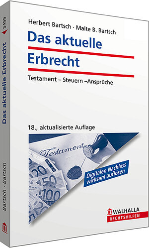 Buchcover Das aktuelle Erbrecht | Herbert Bartsch | EAN 9783802934995 | ISBN 3-8029-3499-7 | ISBN 978-3-8029-3499-5