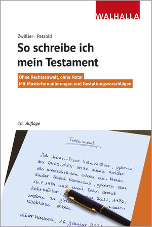 Buchcover So schreibe ich mein Testament | Finn Zwißler | EAN 9783802941481 | ISBN 3-8029-4148-9 | ISBN 978-3-8029-4148-1