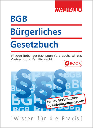 Buchcover BGB - Bürgerliches Gesetzbuch Ausgabe 2017 | Walhalla Fachredaktion | EAN 9783802948077 | ISBN 3-8029-4807-6 | ISBN 978-3-8029-4807-7