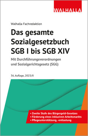Buchcover Das gesamte Sozialgesetzbuch SGB I bis SGB XIV | Walhalla Fachredaktion | EAN 9783802953255 | ISBN 3-8029-5325-8 | ISBN 978-3-8029-5325-5