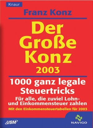 Buchcover 1000 ganz legale Steuertricks | Franz Konz | EAN 9783803215192 | ISBN 3-8032-1519-6 | ISBN 978-3-8032-1519-2