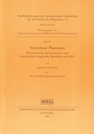 Buchcover Vertriebene Pharmazie | Frank Leimkugel | EAN 9783804716872 | ISBN 3-8047-1687-3 | ISBN 978-3-8047-1687-2