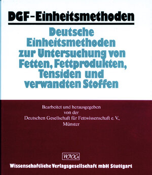 Buchcover DGF-Einheitsmethoden  | EAN 9783804721128 | ISBN 3-8047-2112-5 | ISBN 978-3-8047-2112-8