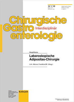 Laparoskopische Adipositas-Chirurgie: Spezialheft: 