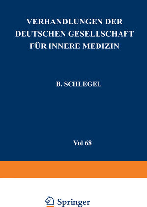 Buchcover Verhandlungen der Deutschen Gesellschaft für Innere Medizin | B. Schlegel | EAN 9783807002545 | ISBN 3-8070-0254-5 | ISBN 978-3-8070-0254-5