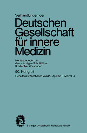 Buchcover 90. Kongreß | Professor Dr. Klaus Miehlke | EAN 9783807003429 | ISBN 3-8070-0342-8 | ISBN 978-3-8070-0342-9