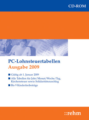 Buchcover PC-Lohnsteuertabellen 2009  | EAN 9783807300542 | ISBN 3-8073-0054-6 | ISBN 978-3-8073-0054-2