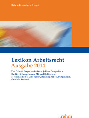 Buchcover Lexikon Arbeitsrecht 2014 | Gerrit Hempelmann | EAN 9783807304151 | ISBN 3-8073-0415-0 | ISBN 978-3-8073-0415-1