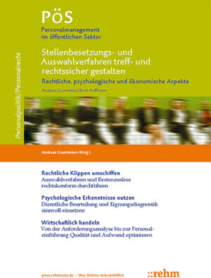 Buchcover Stellenbesetzungs- und Auswahlverfahren treff- und rechtssicher gestalten - rechtliche, psychologische und ökonomische Aspekte | Andreas Gourmelon | EAN 9783807325392 | ISBN 3-8073-2539-5 | ISBN 978-3-8073-2539-2