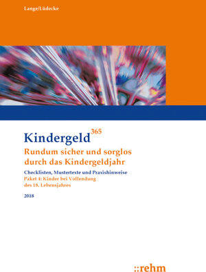 Buchcover Überprüfung volljährig werdende Kinder 2018 | Klaus Lange | EAN 9783807326528 | ISBN 3-8073-2652-9 | ISBN 978-3-8073-2652-8