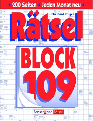 Buchcover Rätselblock 109 | Eberhard Krüger | EAN 9783809420361 | ISBN 3-8094-2036-0 | ISBN 978-3-8094-2036-1