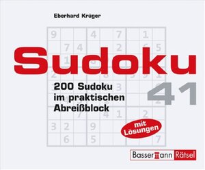 Buchcover Sudoku Block 41 | Eberhard Krüger | EAN 9783809424604 | ISBN 3-8094-2460-9 | ISBN 978-3-8094-2460-4