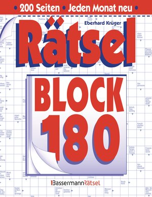 Buchcover Rätselblock 180 | Eberhard Krüger | EAN 9783809428787 | ISBN 3-8094-2878-7 | ISBN 978-3-8094-2878-7