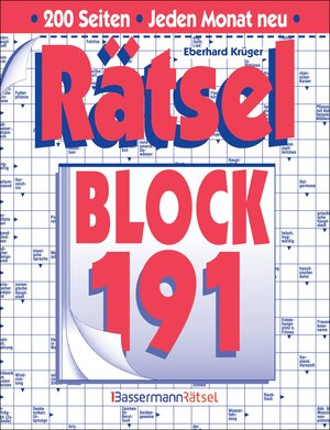 Buchcover Rätselblock 191 | Eberhard Krüger | EAN 9783809430445 | ISBN 3-8094-3044-7 | ISBN 978-3-8094-3044-5
