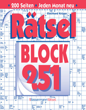 Buchcover Rätselblock 251 | Eberhard Krüger | EAN 9783809438694 | ISBN 3-8094-3869-3 | ISBN 978-3-8094-3869-4