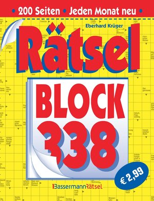 Buchcover Rätselblock 338 | Eberhard Krüger | EAN 9783809450405 | ISBN 3-8094-5040-5 | ISBN 978-3-8094-5040-5