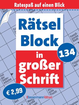 Buchcover Rätselblock in großer Schrift 134 | Eberhard Krüger | EAN 9783809450610 | ISBN 3-8094-5061-8 | ISBN 978-3-8094-5061-0