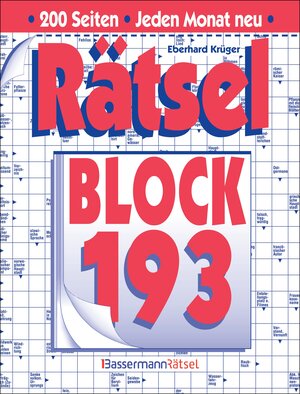 Buchcover Rätselblock 193 - 5er Einheit | Eberhard Krüger | EAN 9783809462095 | ISBN 3-8094-6209-8 | ISBN 978-3-8094-6209-5