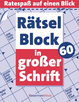 Buchcover Rätselblock in großer Schrift 60 - 5er VE | Eberhard Krüger | EAN 9783809462255 | ISBN 3-8094-6225-X | ISBN 978-3-8094-6225-5