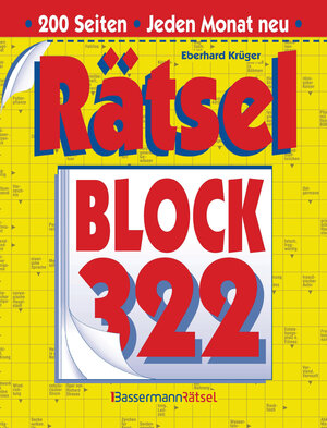 Buchcover Rätselblock 322 (5 Exemplare à 2,99 €) | Eberhard Krüger | EAN 9783809468615 | ISBN 3-8094-6861-4 | ISBN 978-3-8094-6861-5
