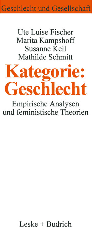 Buchcover Kategorie: Geschlecht?  | EAN 9783810016836 | ISBN 3-8100-1683-7 | ISBN 978-3-8100-1683-6